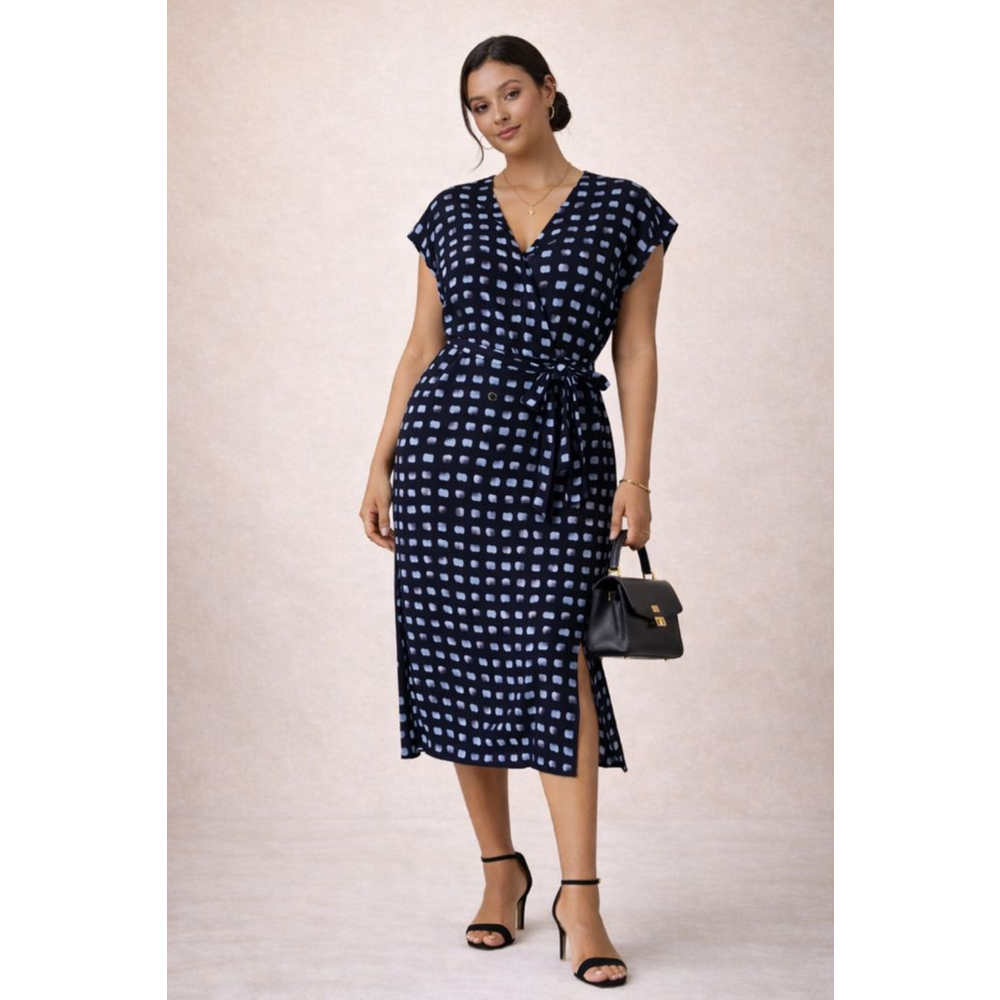 Amour Vert 100% Silk Midi Dress – Size Small – NWT – Made in USA